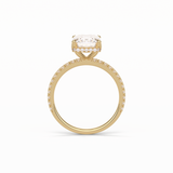 Emerald Hidden Halo & Pave Lab Grown Diamond Engagement Ring