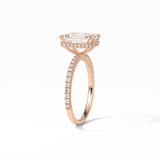 Emerald Hidden Halo & Pave Lab Grown Diamond Engagement Ring