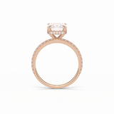 Emerald Hidden Halo & Pave Lab Grown Diamond Engagement Ring