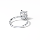 Emerald Hidden Halo & Pave Lab Grown Diamond Engagement Ring