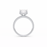 Emerald Hidden Halo & Pave Lab Grown Diamond Engagement Ring