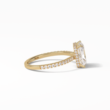 Radiant Hidden Halo & Pave Lab Grown Diamond Engagement Ring