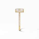 Radiant Hidden Halo & Pave Lab Grown Diamond Engagement Ring
