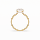 Radiant Hidden Halo & Pave Lab Grown Diamond Engagement Ring