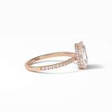 Radiant Hidden Halo & Pave Lab Grown Diamond Engagement Ring