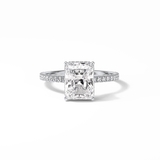 Radiant Hidden Halo & Pave Lab Grown Diamond Engagement Ring