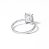 Radiant Hidden Halo & Pave Lab Grown Diamond Engagement Ring