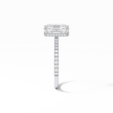 Radiant Hidden Halo & Pave Lab Grown Diamond Engagement Ring