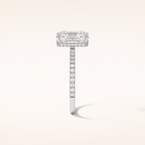 2.43 CT Radiant Shaped Pave Moissanite Engagement Ring