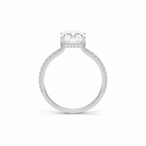 Radiant Hidden Halo & Pave Lab Grown Diamond Engagement Ring