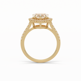 Heart Halo & Pave Lab Grown Diamond Engagement Ring