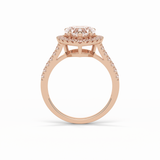 Heart Halo & Pave Lab Grown Diamond Engagement Ring