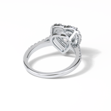 Heart Halo & Pave Lab Grown Diamond Engagement Ring