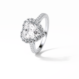 Heart Halo & Pave Lab Grown Diamond Engagement Ring
