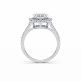 Heart Halo & Pave Lab Grown Diamond Engagement Ring