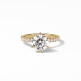Radiant Pave Lab Grown Diamond Engagement Ring