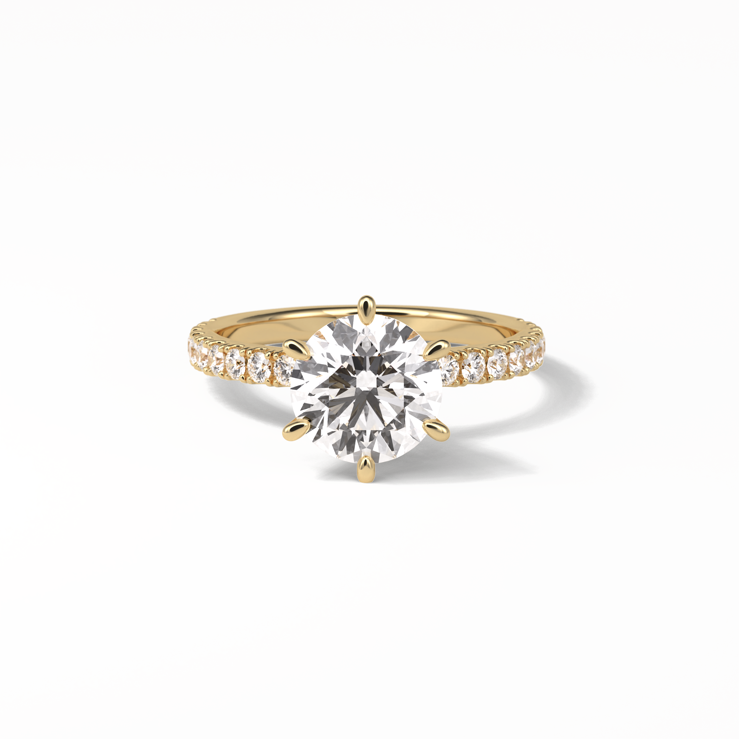 Radiant Pave Lab Grown Diamond Engagement Ring