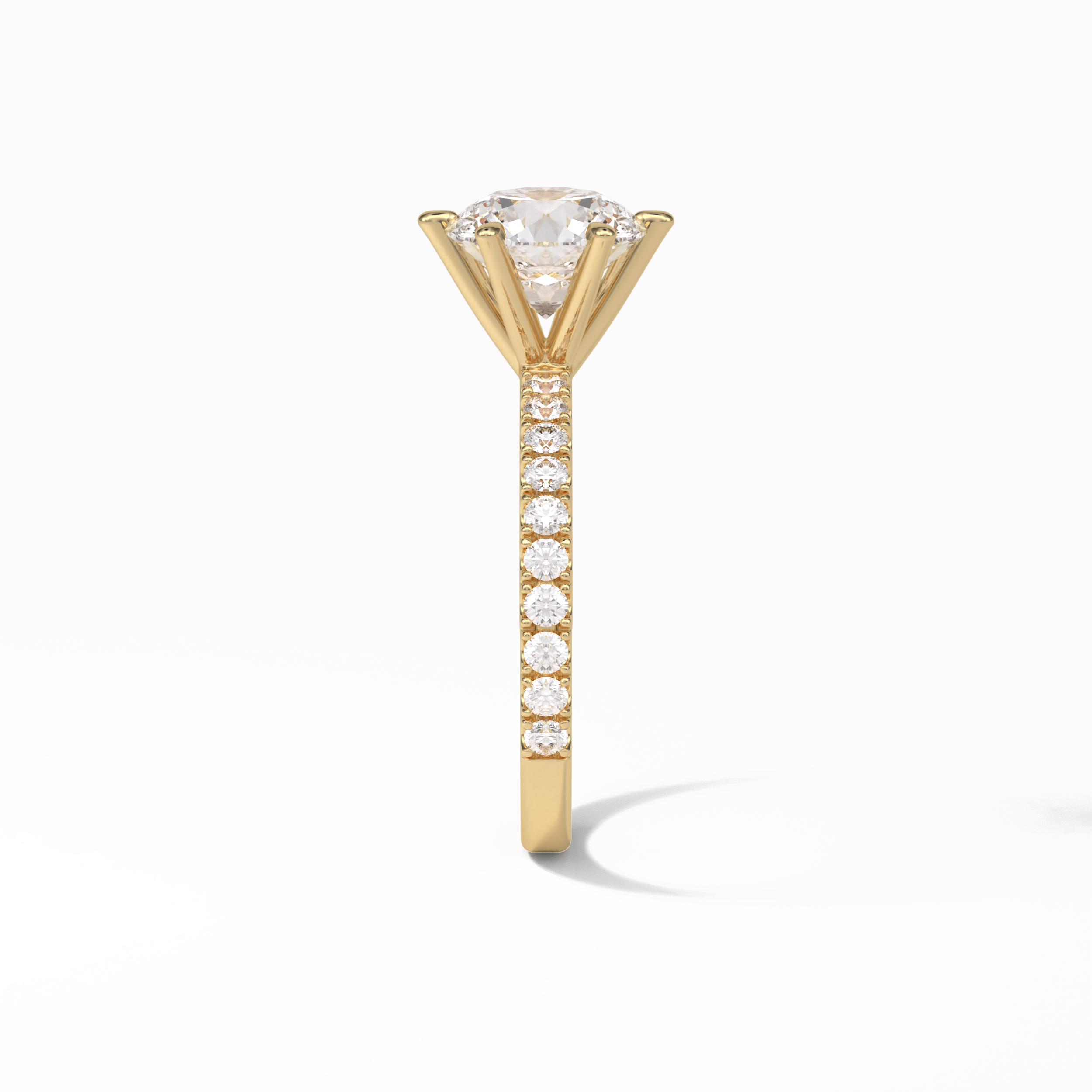 Radiant Pave Lab Grown Diamond Engagement Ring