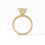 Radiant Pave Lab Grown Diamond Engagement Ring