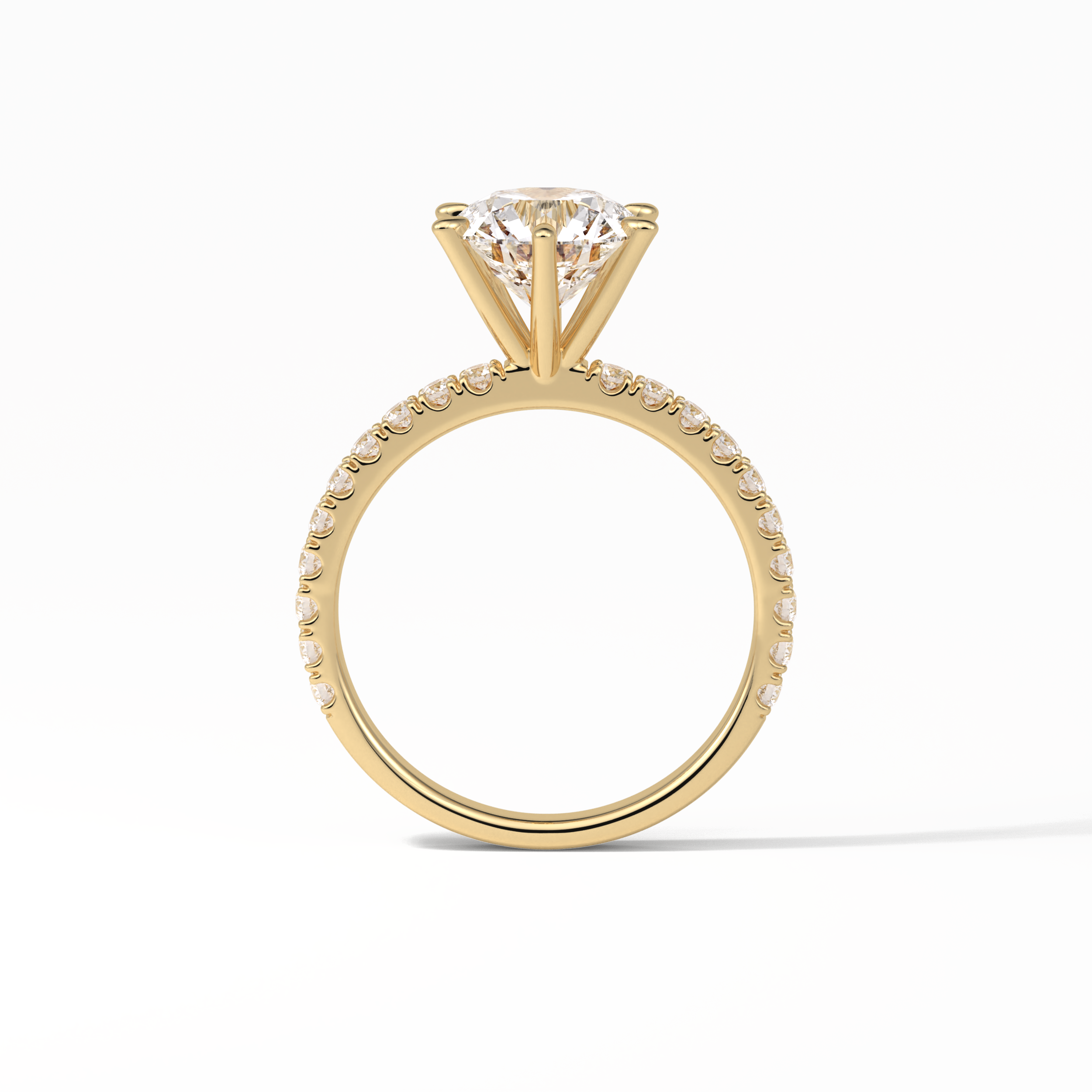Radiant Pave Lab Grown Diamond Engagement Ring