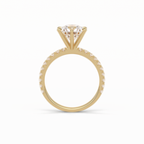 Radiant Pave Lab Grown Diamond Engagement Ring