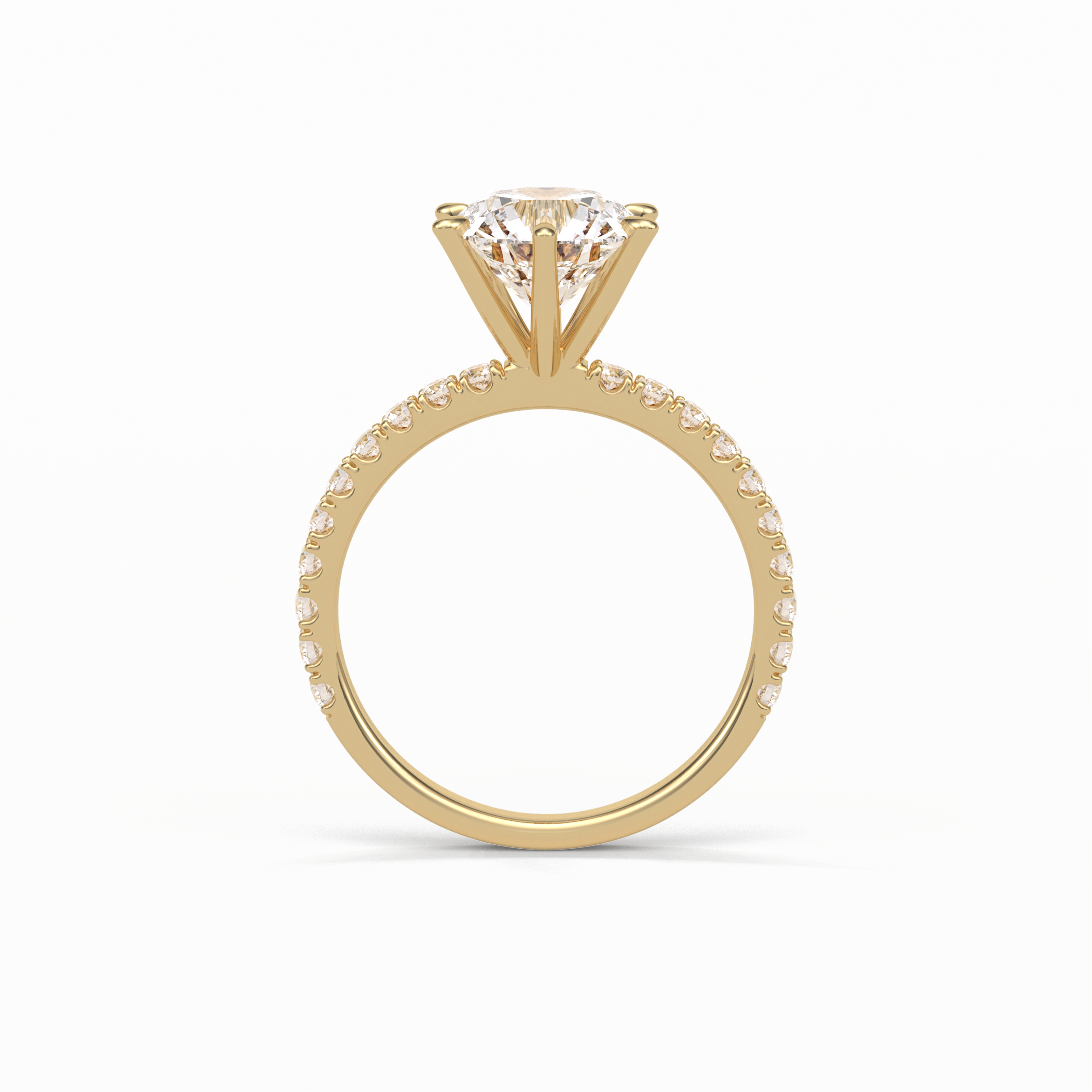 Radiant Pave Lab Grown Diamond Engagement Ring