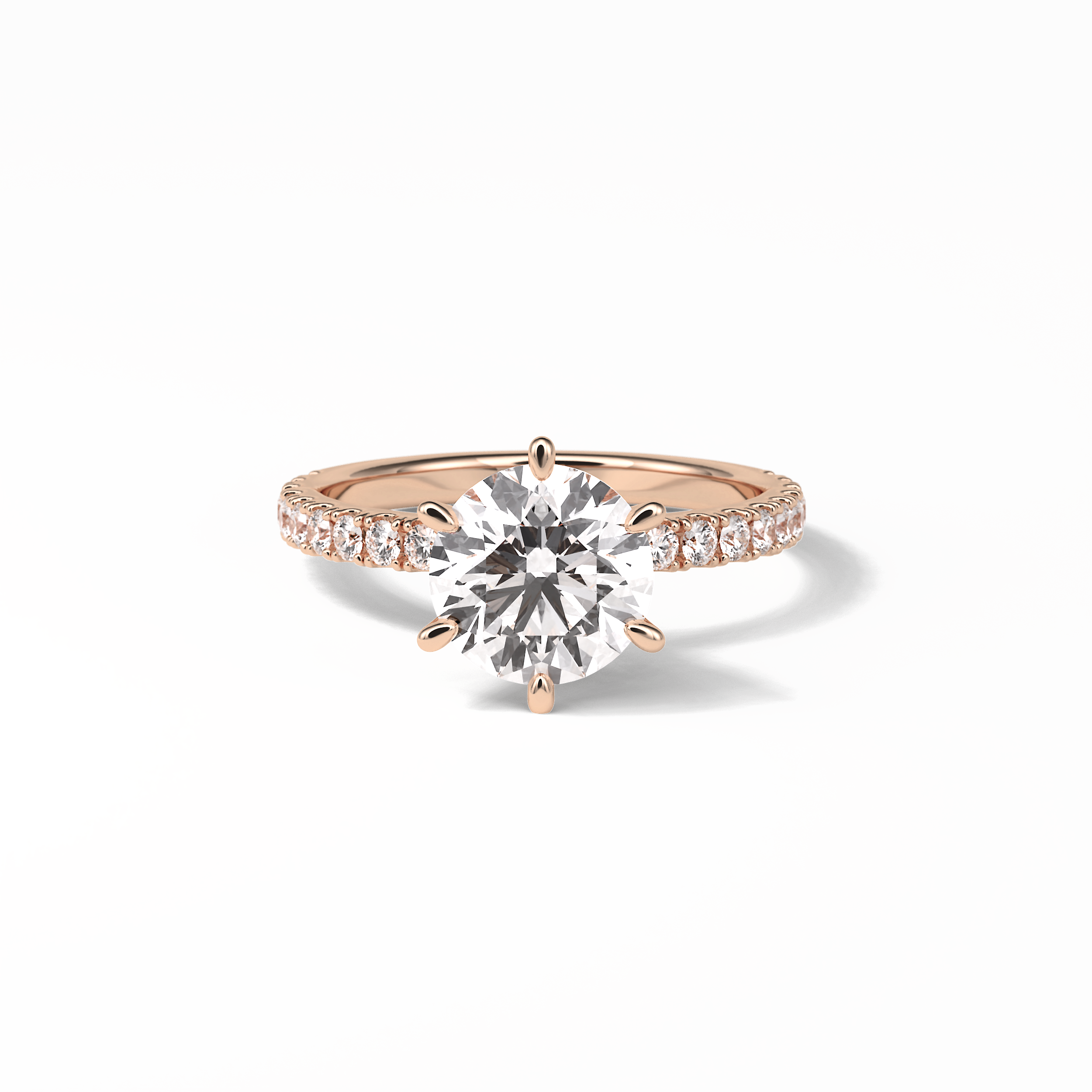 Radiant Pave Lab Grown Diamond Engagement Ring