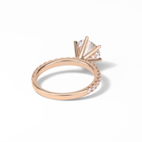 Radiant Pave Lab Grown Diamond Engagement Ring