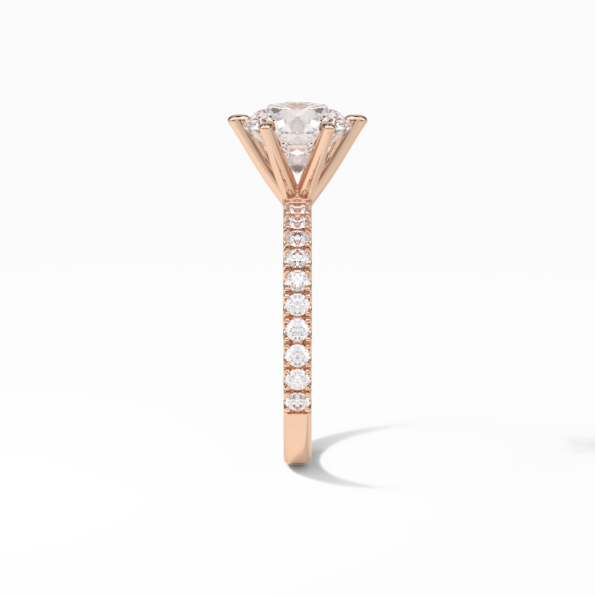 Radiant Pave Lab Grown Diamond Engagement Ring