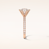 2.3 CT Round Shaped Pave Moissanite Engagement Ring