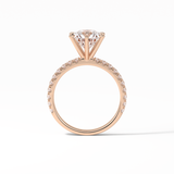 Radiant Pave Lab Grown Diamond Engagement Ring
