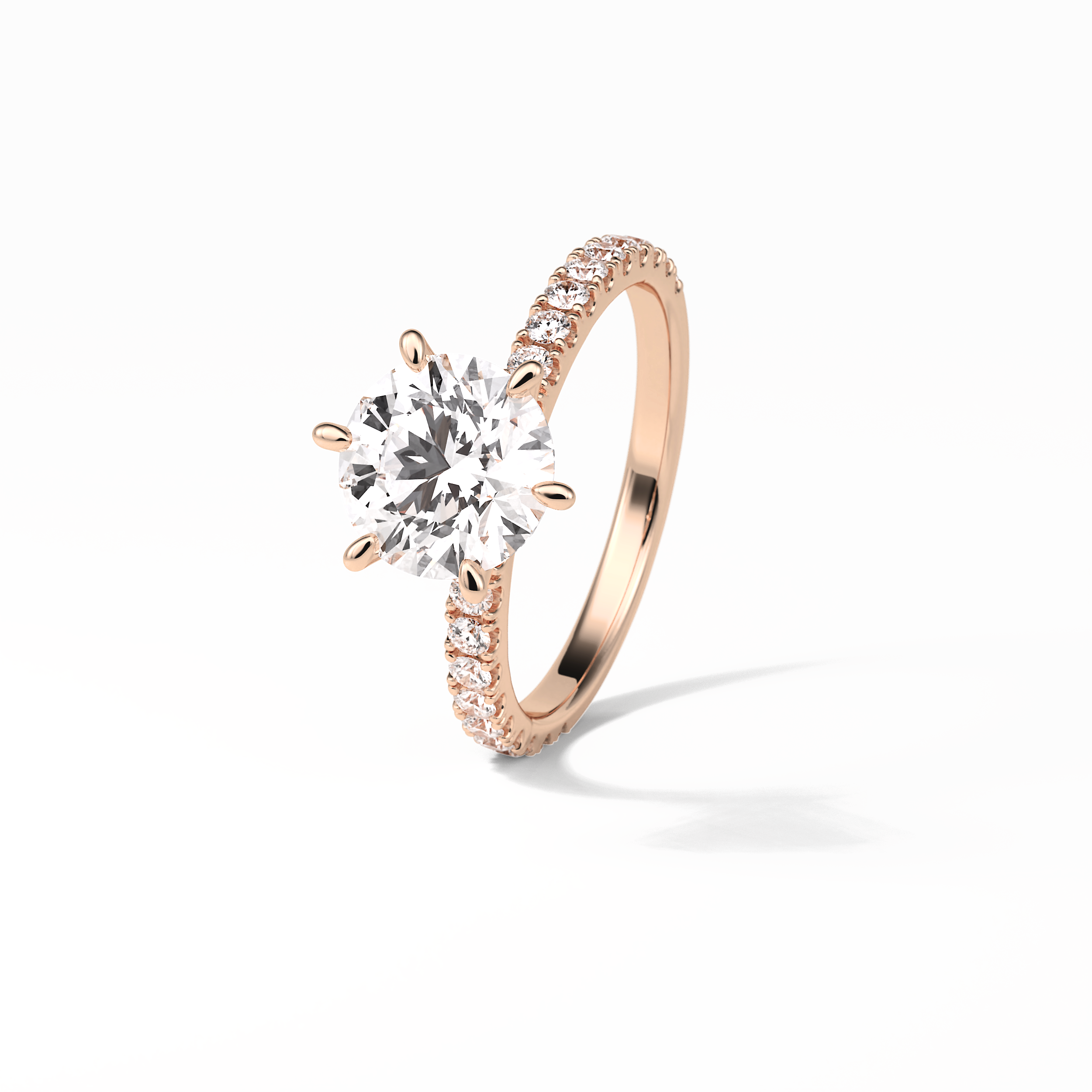 Radiant Pave Lab Grown Diamond Engagement Ring