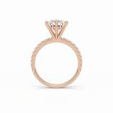 Radiant Pave Lab Grown Diamond Engagement Ring