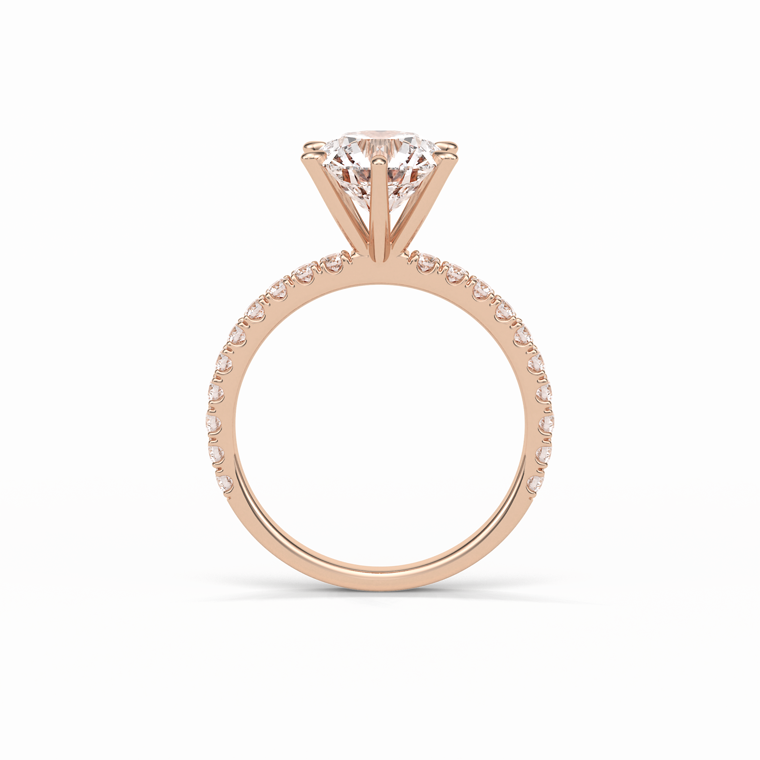 Radiant Pave Lab Grown Diamond Engagement Ring
