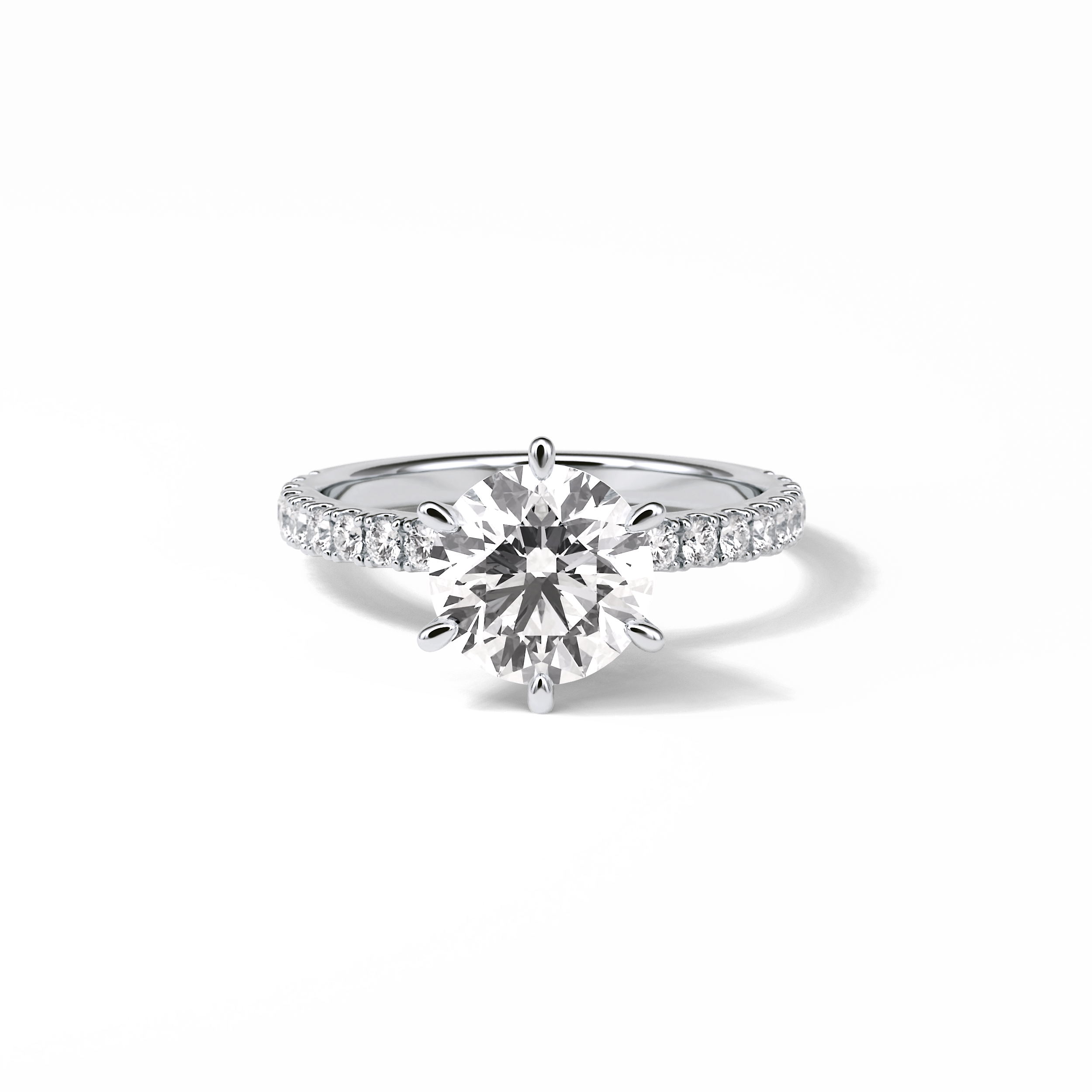 Radiant Pave Lab Grown Diamond Engagement Ring