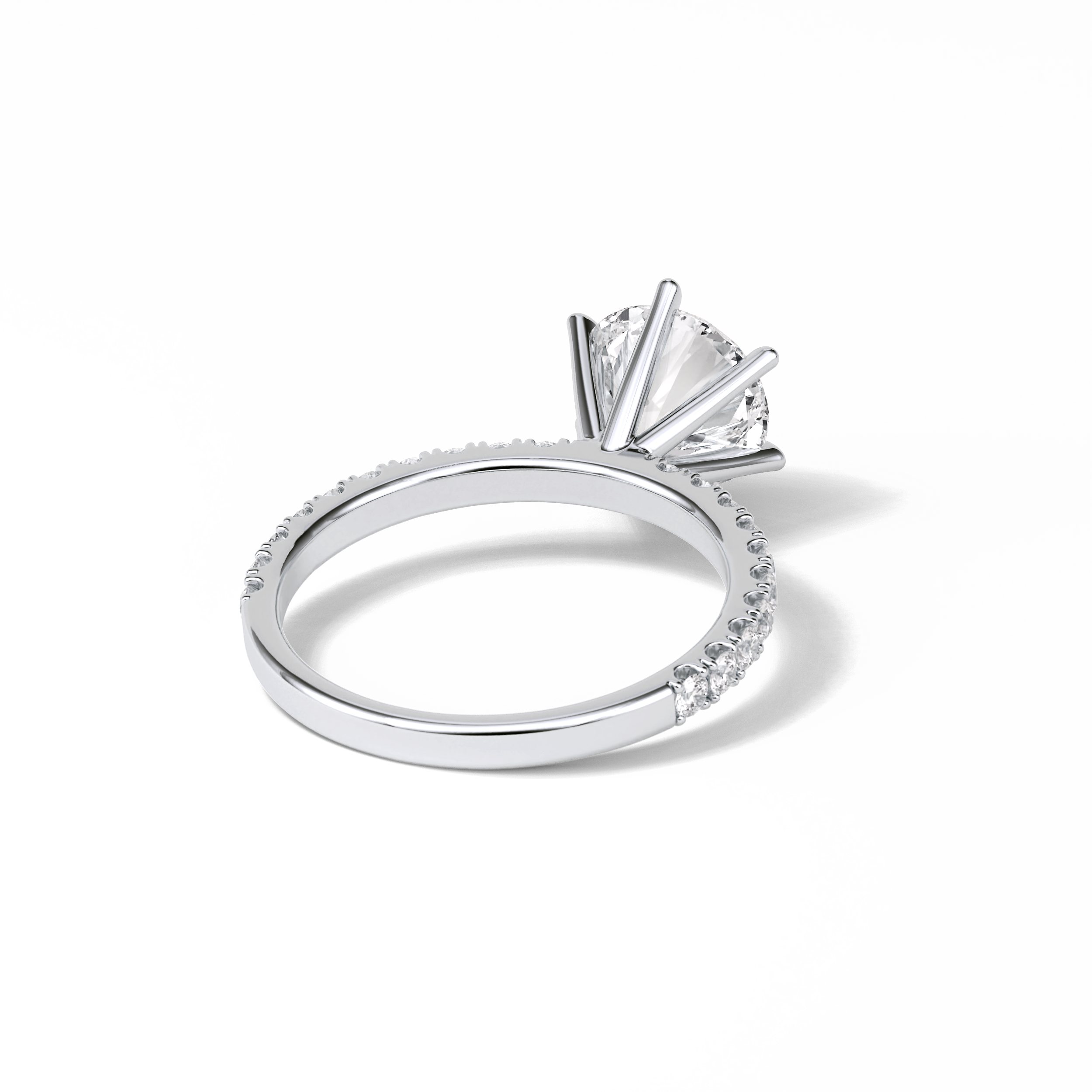 Radiant Pave Lab Grown Diamond Engagement Ring