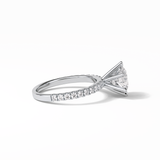 Radiant Pave Lab Grown Diamond Engagement Ring