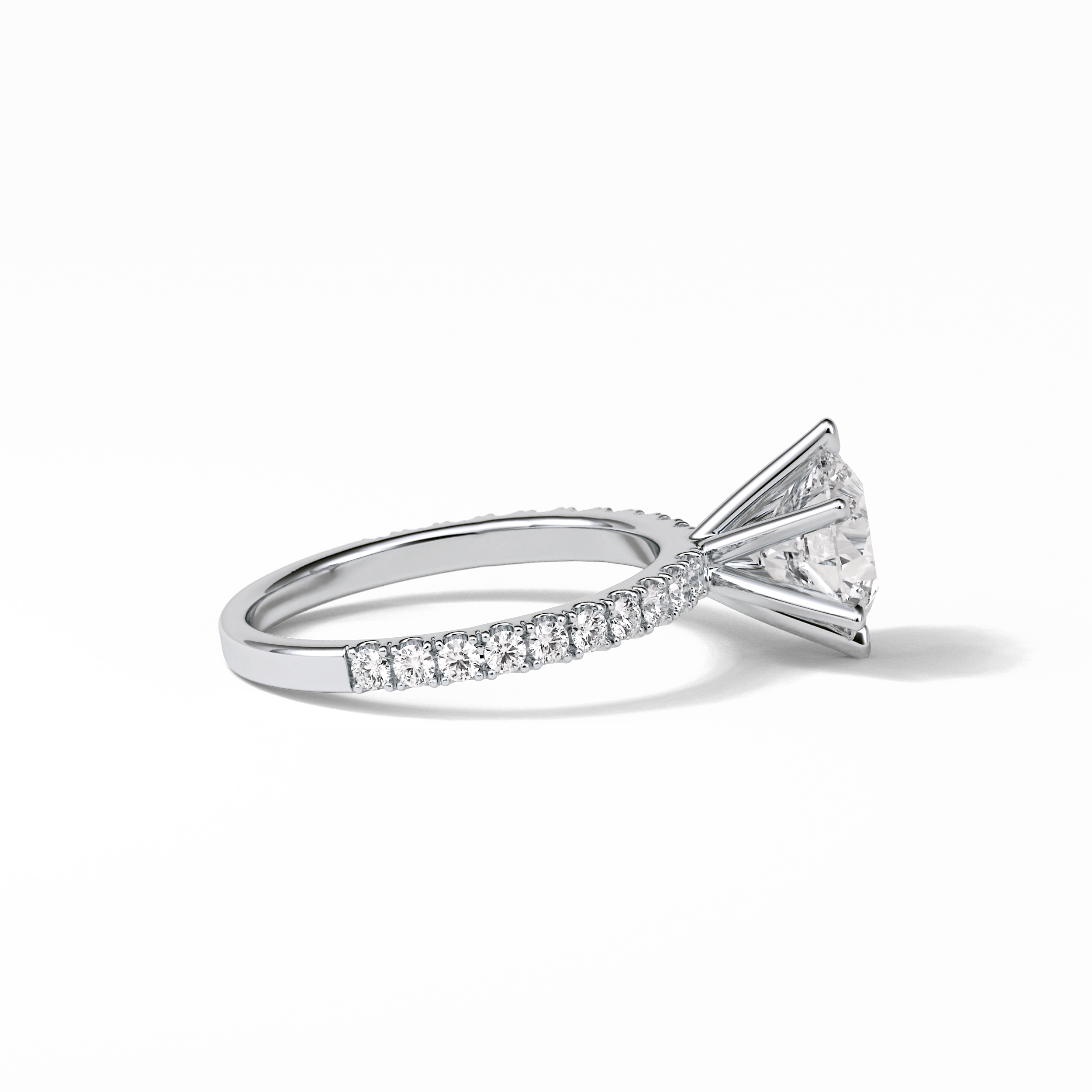 Radiant Pave Lab Grown Diamond Engagement Ring