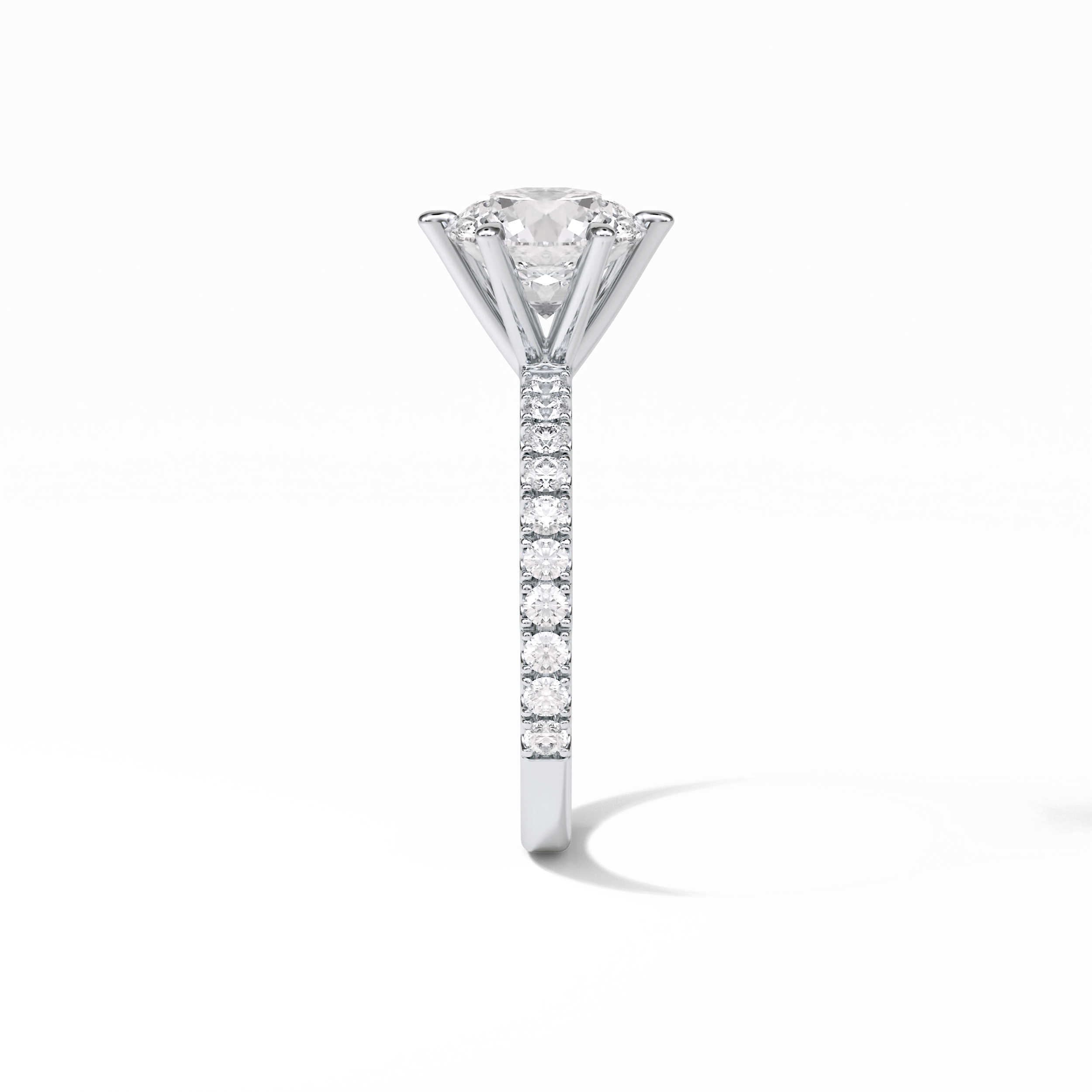 Radiant Pave Lab Grown Diamond Engagement Ring