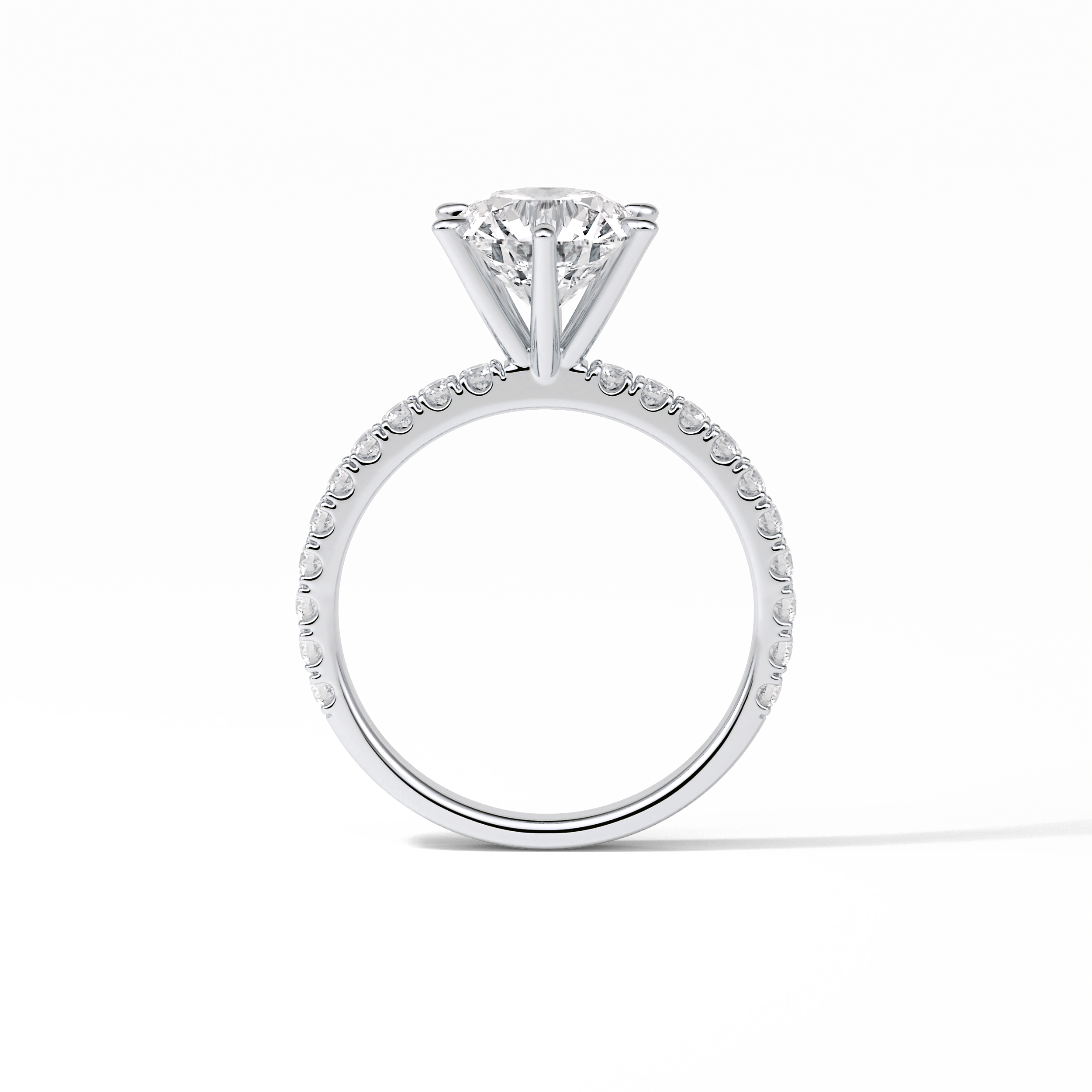 Radiant Pave Lab Grown Diamond Engagement Ring