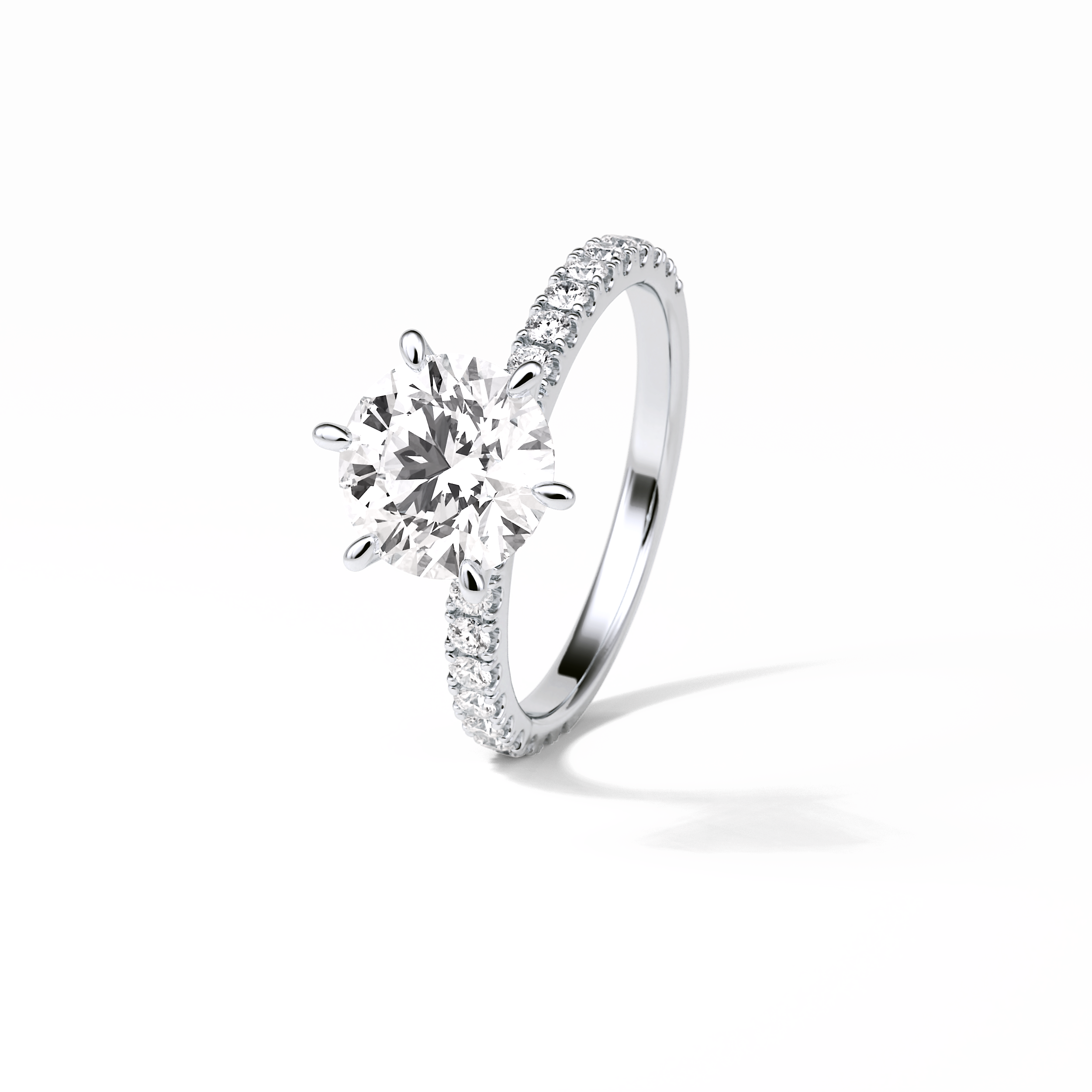 Radiant Pave Lab Grown Diamond Engagement Ring