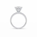 Radiant Pave Lab Grown Diamond Engagement Ring