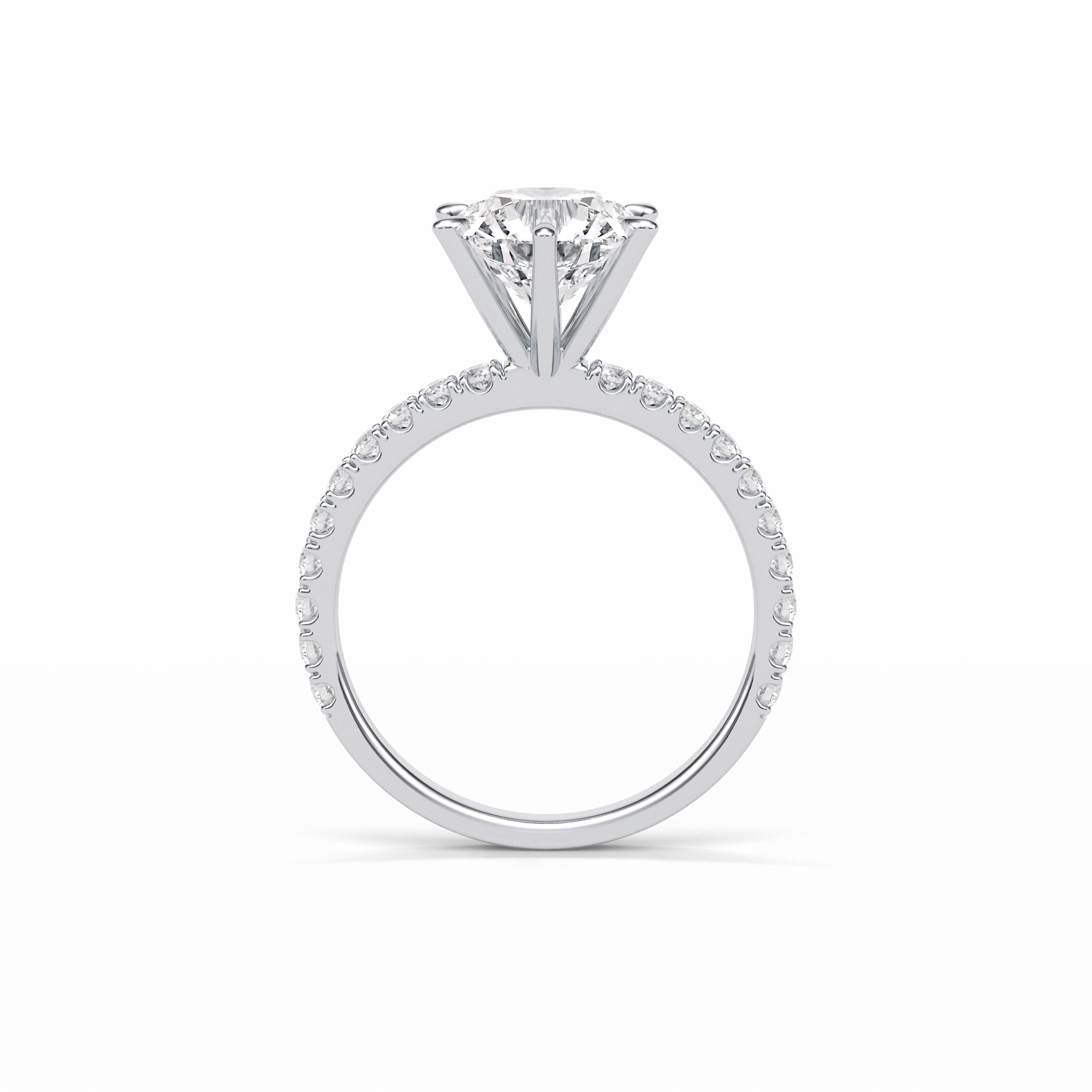 Radiant Pave Lab Grown Diamond Engagement Ring