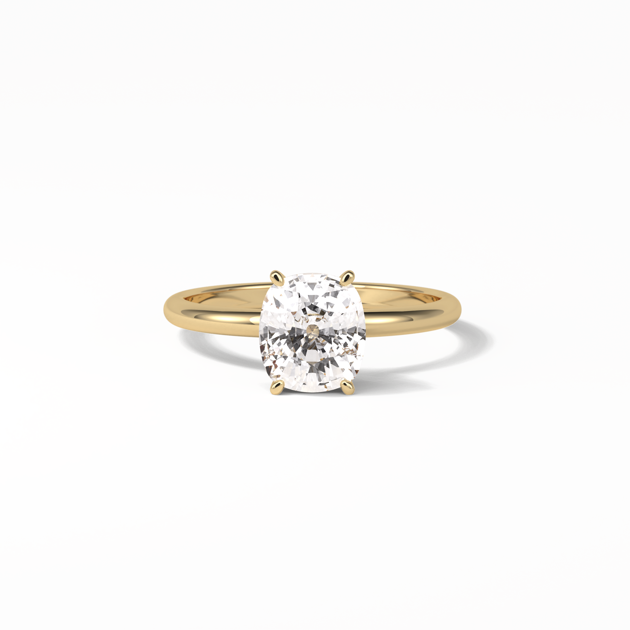 Elongated Cushion Solitaire Lab Grown Diamond Engagement Ring