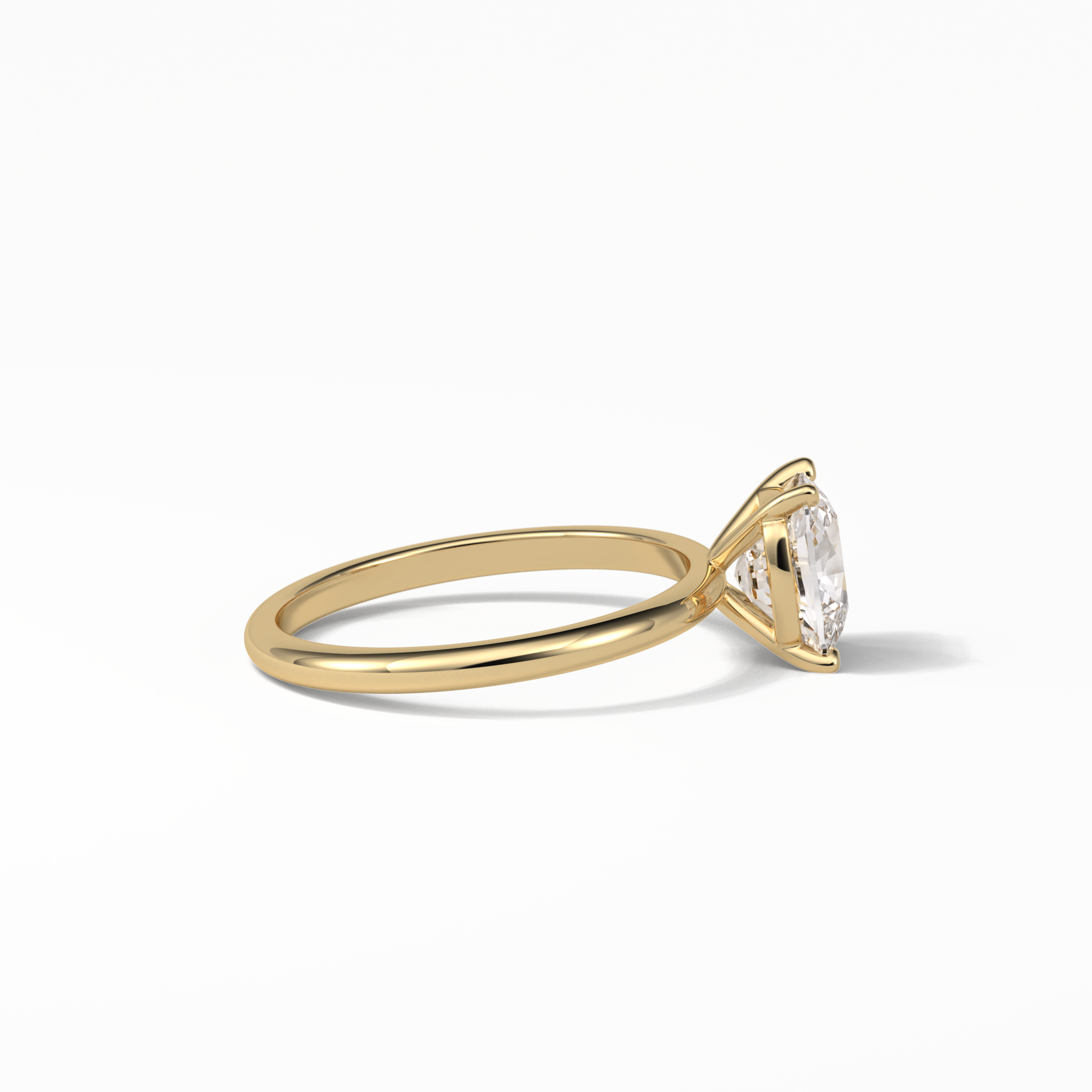 Elongated Cushion Solitaire Lab Grown Diamond Engagement Ring