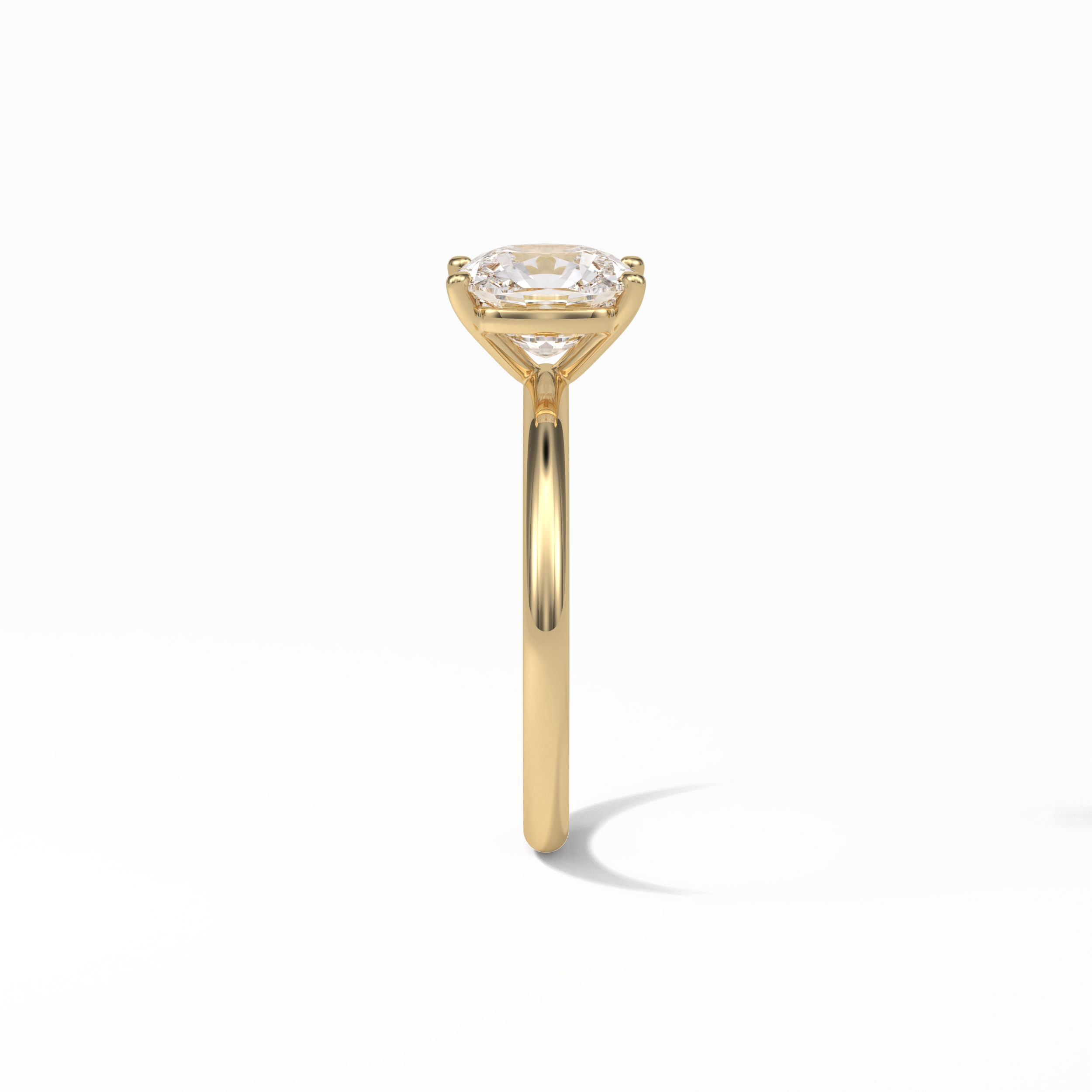 Elongated Cushion Solitaire Lab Grown Diamond Engagement Ring