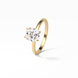 Elongated Cushion Solitaire Lab Grown Diamond Engagement Ring