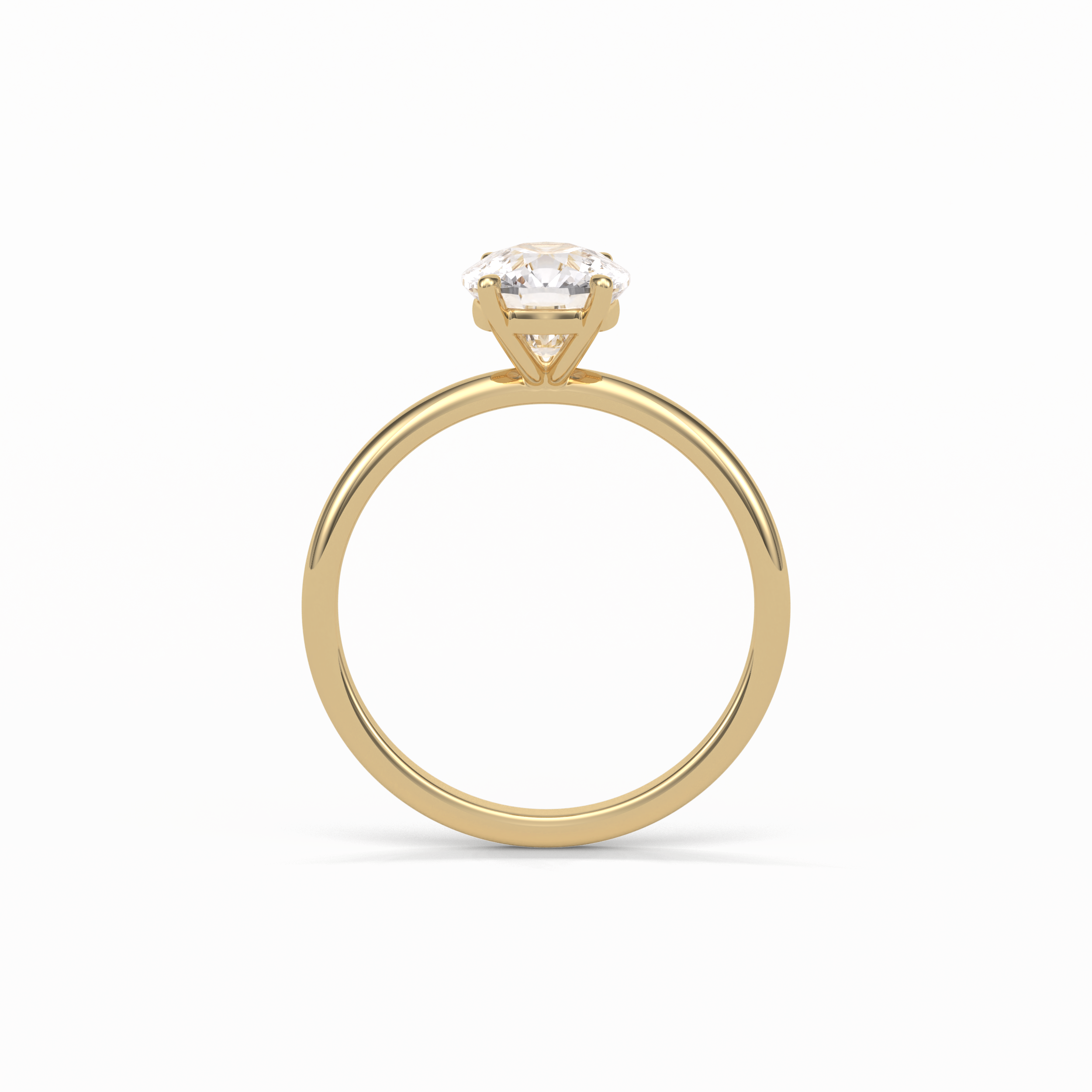 Elongated Cushion Solitaire Lab Grown Diamond Engagement Ring