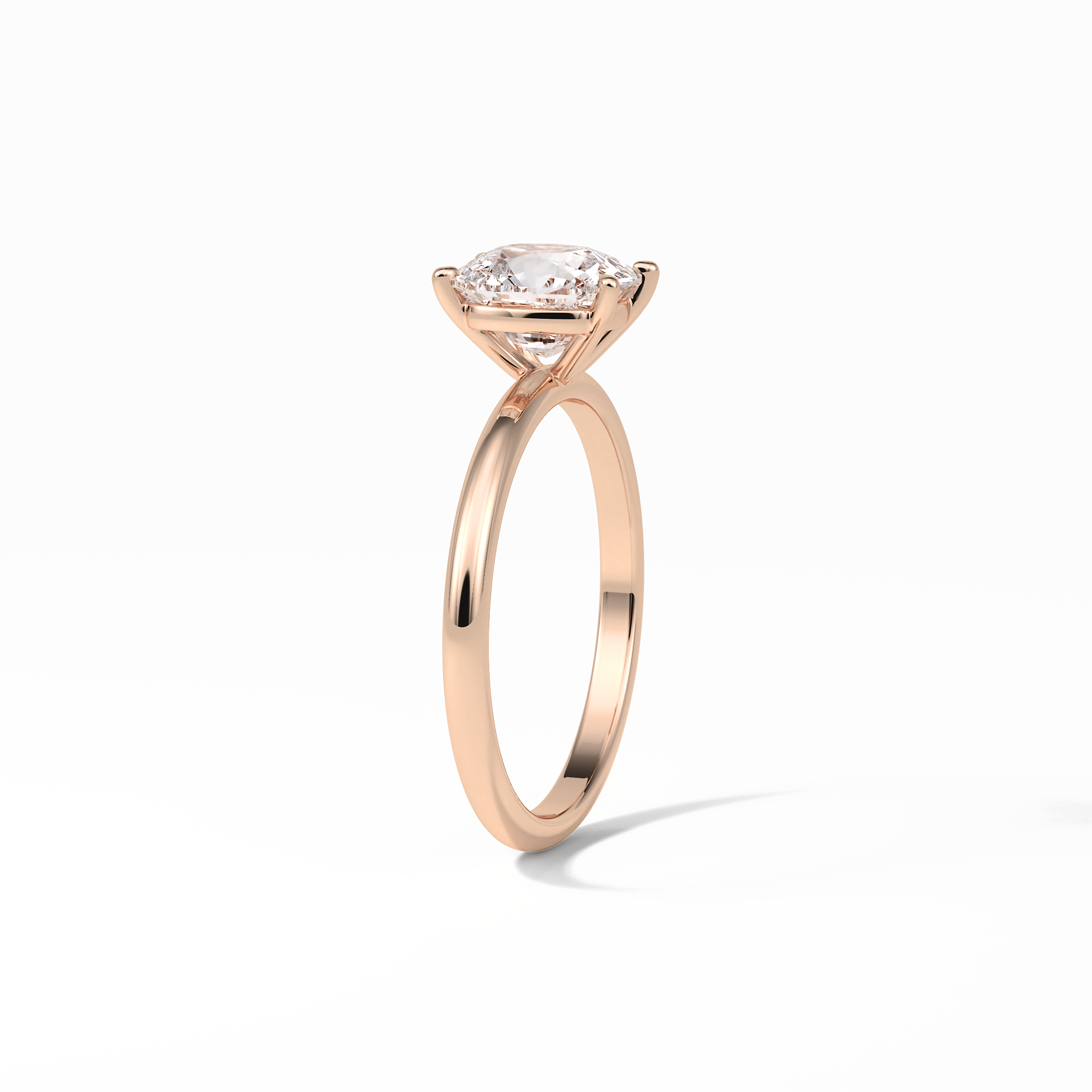 Elongated Cushion Solitaire Lab Grown Diamond Engagement Ring