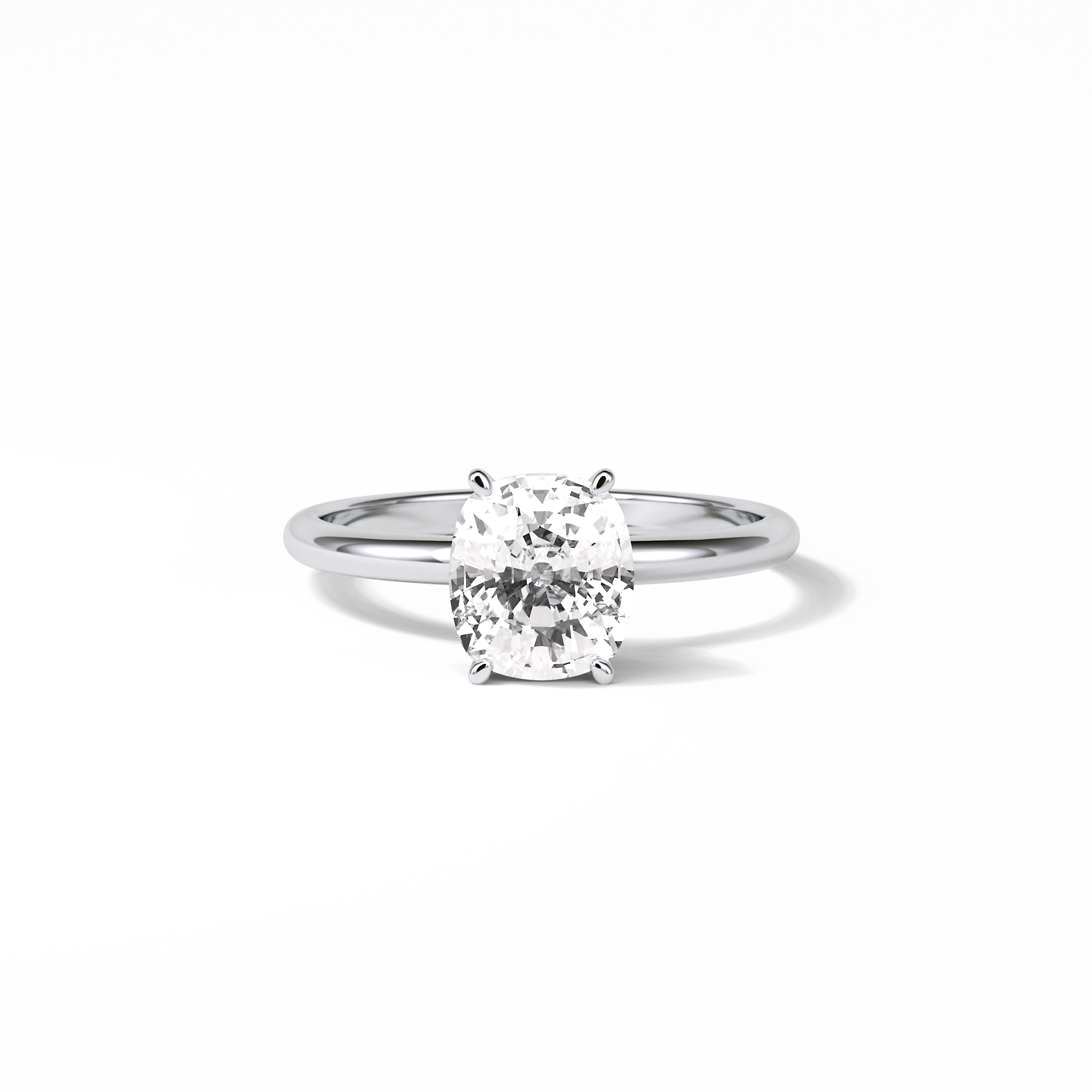 Elongated Cushion Solitaire Lab Grown Diamond Engagement Ring